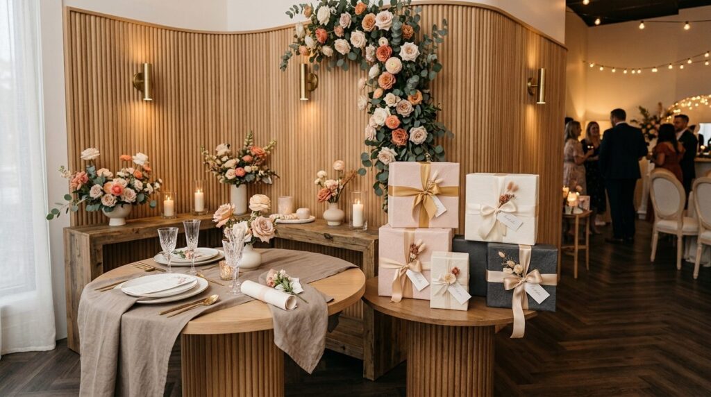 High-end interior photography of an elegantly decorated them